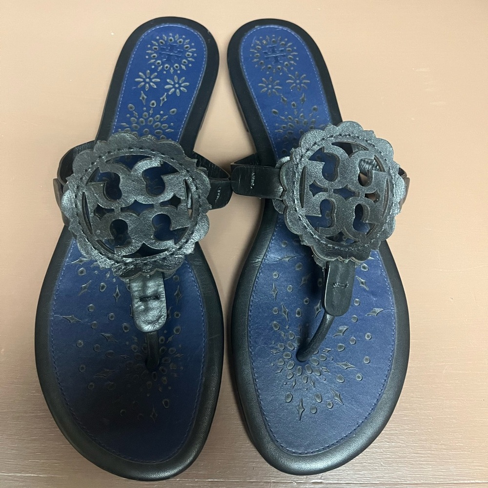 Tori Burch Miller Patent Sandals